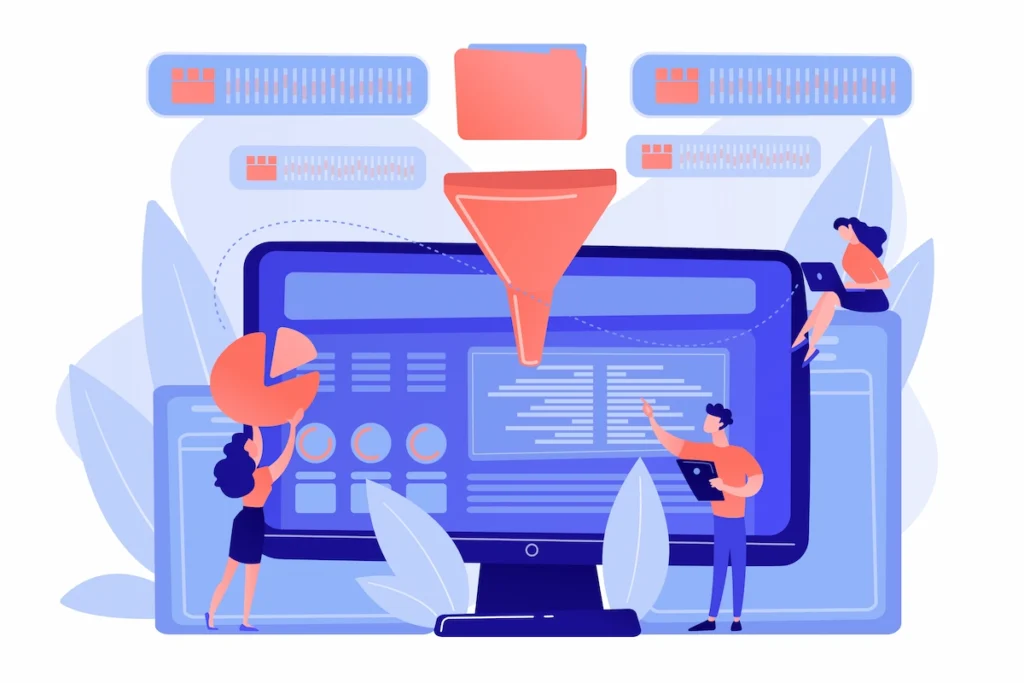 Funil de vendas B2B, ilustração que explica o processo