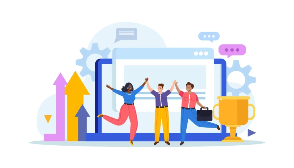 Ilustração de Ciclo de vendas para empresas b2b
