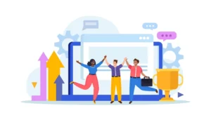 Ilustração de Ciclo de vendas para empresas b2b