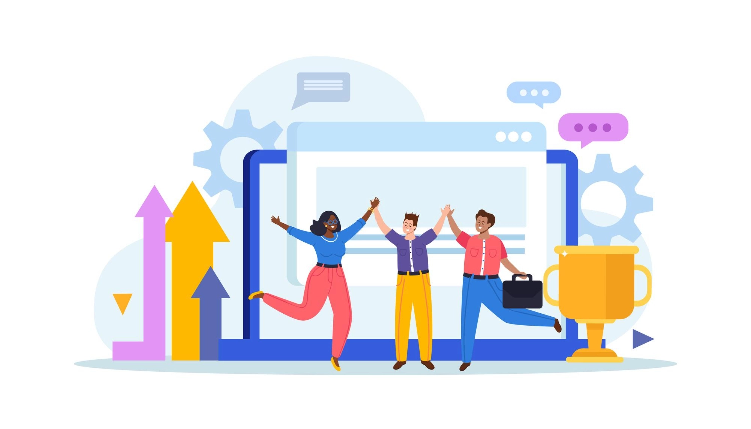 Ilustração de Ciclo de vendas para empresas b2b