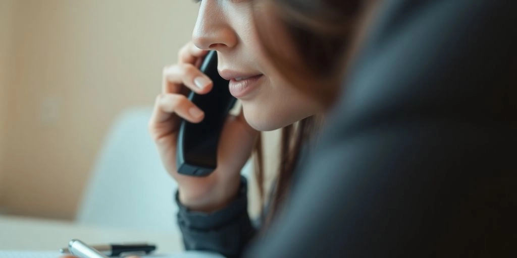 vendedora em processo de prospecção de clientes