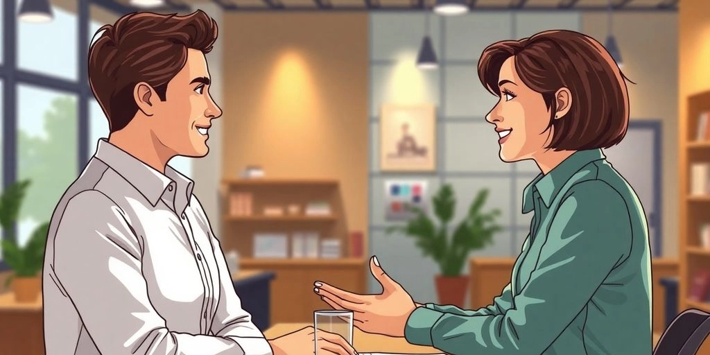 duas pessoas conversando sobre inteligência emocional