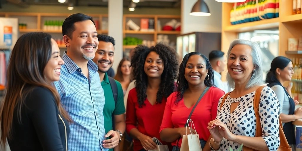 clientes de uma indústria felizes interagindo