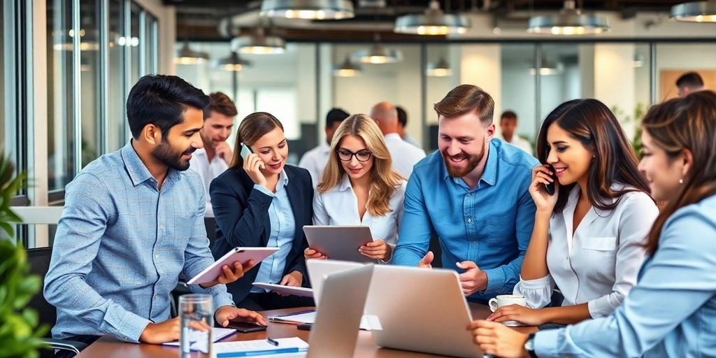 Equipe comercial analisando resultados do período de vendas