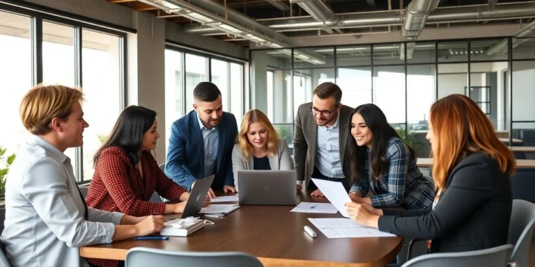 Equipe comercial com profissionais de vendas terceirizadas