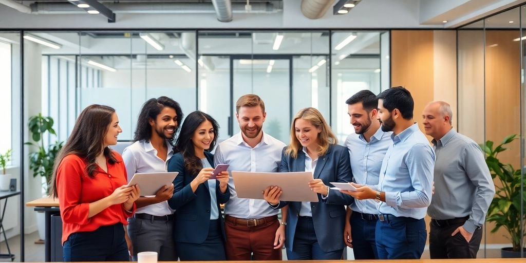 Reunião de vendas com gestores e vendedores