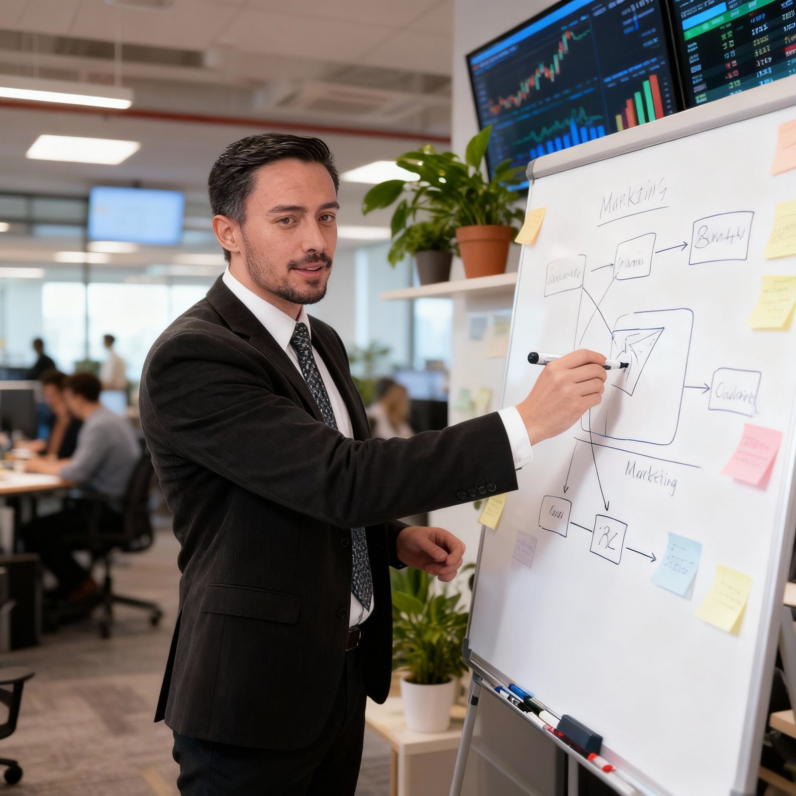 Burian fazendo um planejamento de vendas para ajudar agencia de marketing